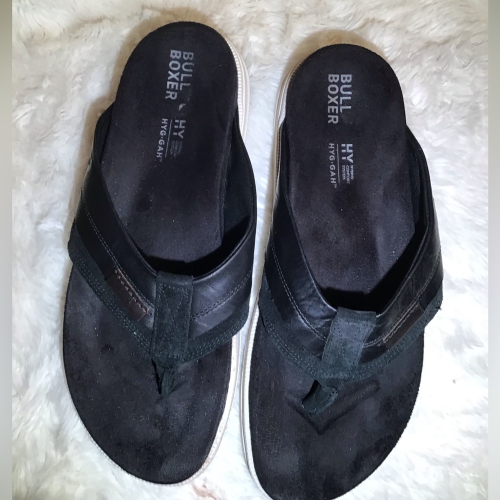 Bull boxer ennis black leather sandal size 11